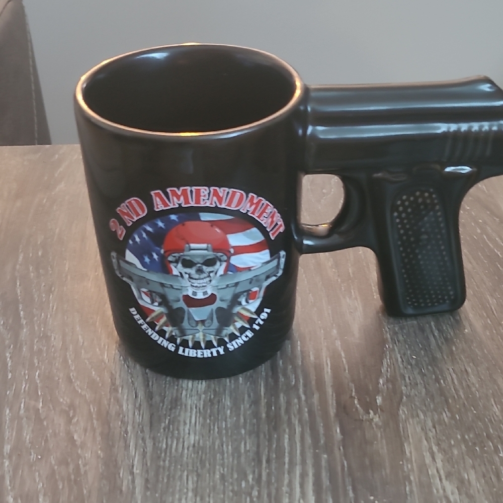 Black Gun Handle Mug